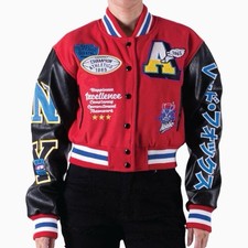 Women s Cropped Varsity Jacket Size Small