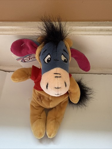 Disney Store (4) Tigger As Piglet Pooh As Eeyore Mini Bean Bag Vintage 8" & More - Picture 6 of 9