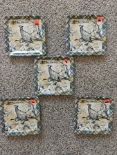 Harvest Gatherings 6" Ceramic Canape Plates, Set of 5 –  Thanksgiving Décor