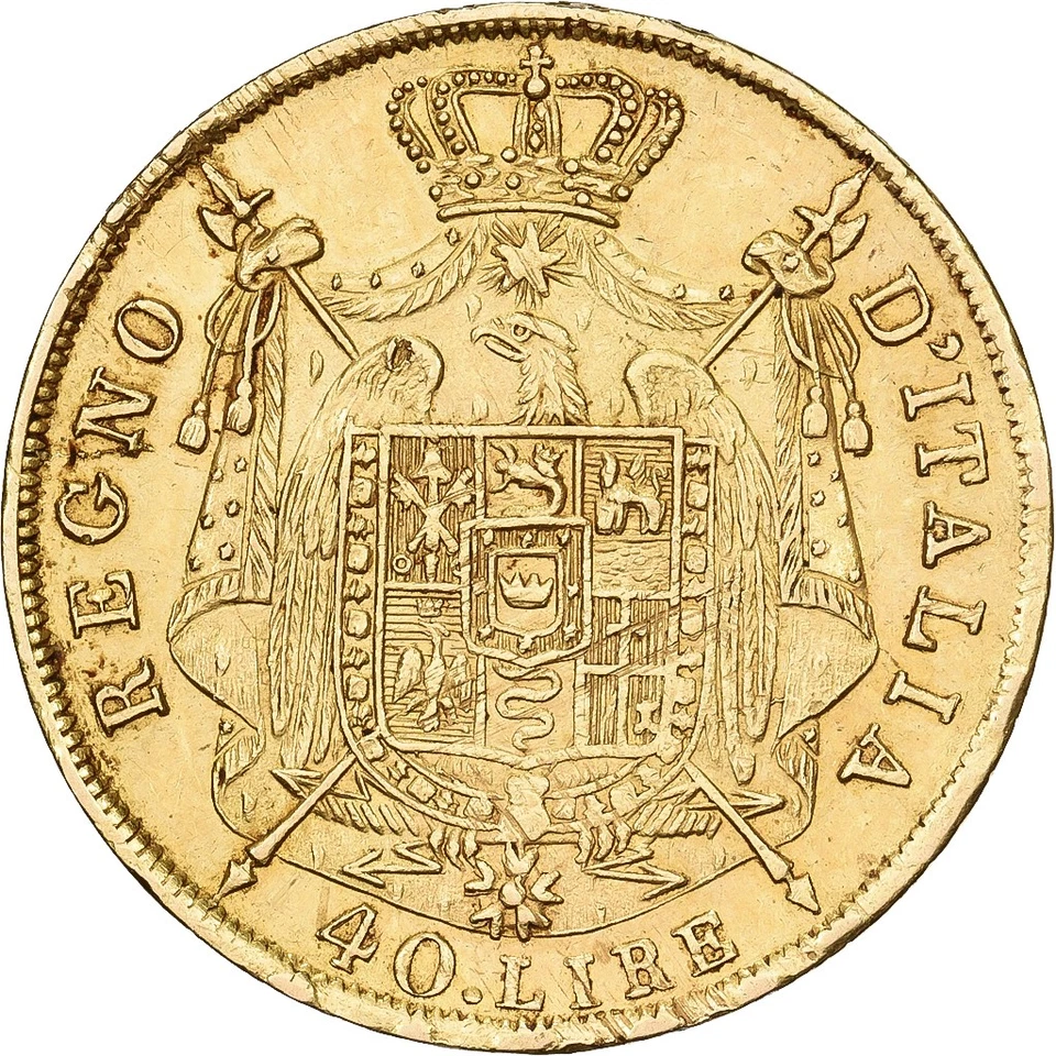 [#1213674] Italian States, KINGDOM OF NAPOLEON, Napoleon I, 40 Lire, 1814, Milan - Image 2 of 2