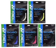 Yonex BG80 Badminton Racquet Overpowering Heavy Smash String 0.68mm 10m 33F BG80