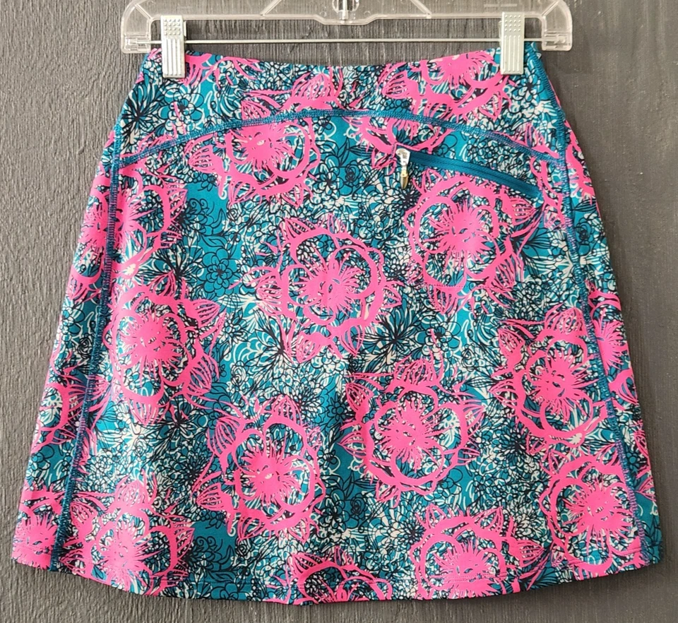 FALDA DEPORTIVA Mujer Talla XS Rosa Floral Exterior Entrenamiento Skort (E14) Foto 2 de 4