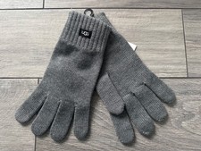 UGG MENS KNIT TECH GLOVES, LIGHT GRAY, CHARCOAL GRAY, BLACK, NAVY, NWT, ONE SIZE