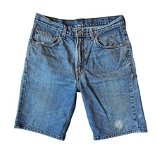 Levis 505 shorts 33 Regular fit Distressed faded blue Worn soft Mens Zip fly
