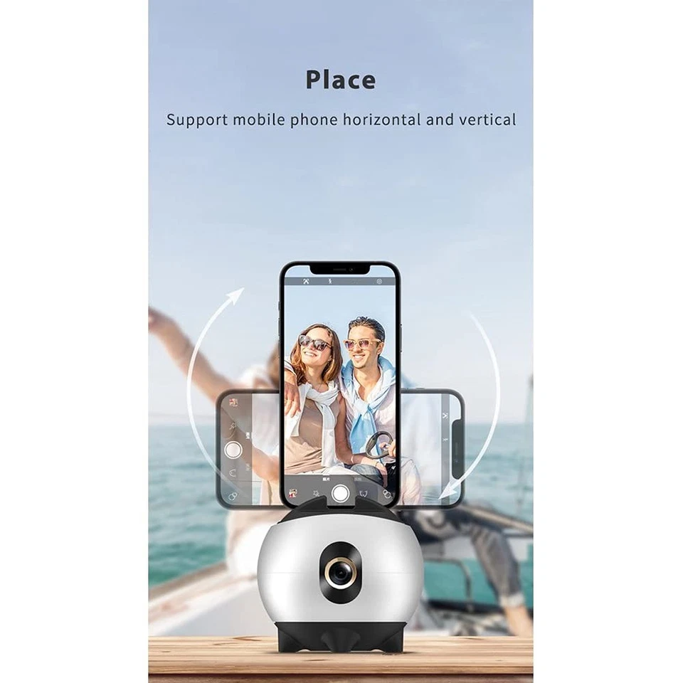 Soporte de cardán de reconocimiento facial 360 basado en IA para fotos y videos para tu Foto 3 de 4