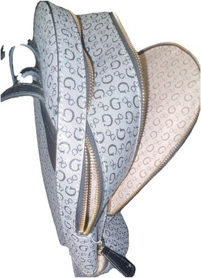 GUESS Logo Print Gray Black Women