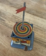 Tin Toy E C France - Pellos Bear Wound Movement Box (1900’s) Vintage wind up toy