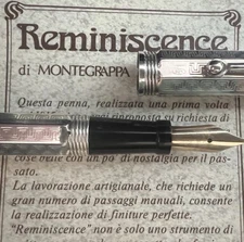 Montegrappa Fountain Pen Silver 925 Greek Reminiscence Gold Nib NOS