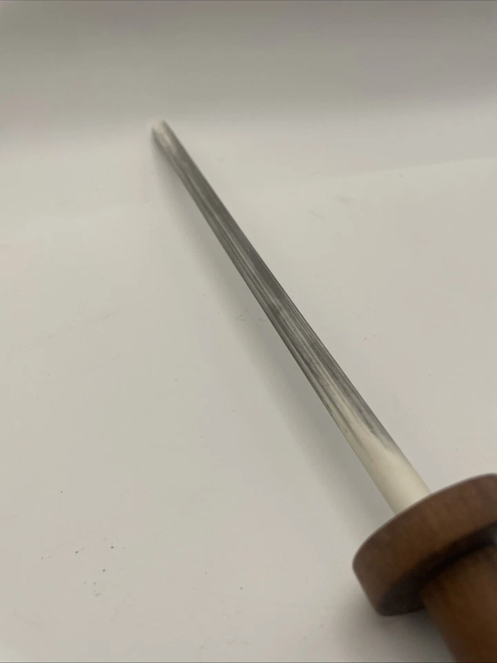 Vintage W.R. Case & Sons Ceramic Sharp Stick Knife Sharpener Wood Handle & Tube - Image 4 of 4