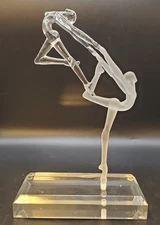 Milon Townsend Glass Ballerinas on acrylic base. Signed TG97 Art KUC