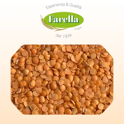 FARELLA Lenticchie Rosse Decorticate,prodotto alta qualità, legumi secchi (3kg,5kg,25kg)