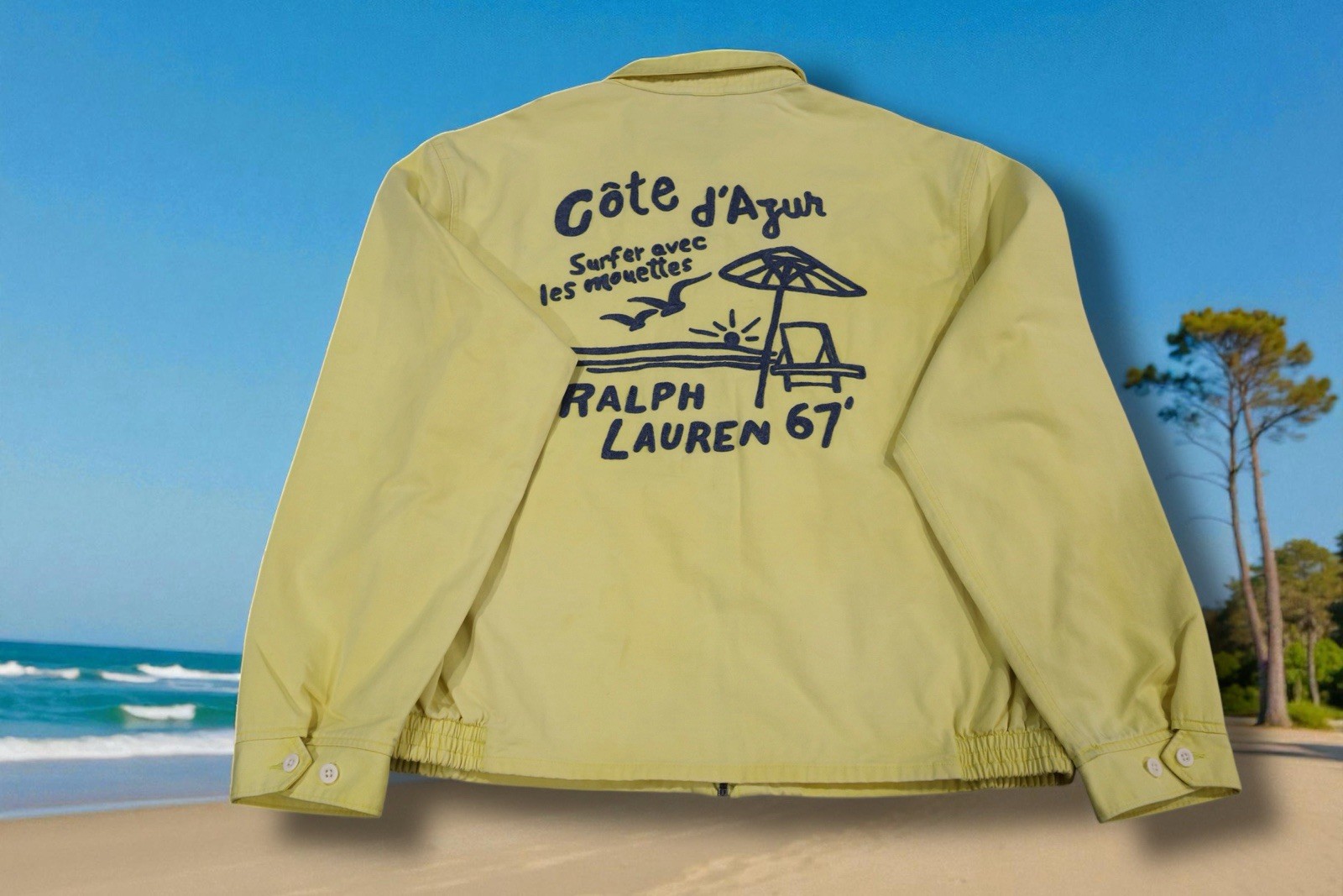 VERY RARE! NWT! POLO RALPH LAUREN COTE D'AZUR MENS XL YELLOW HARRINGTON JACKET