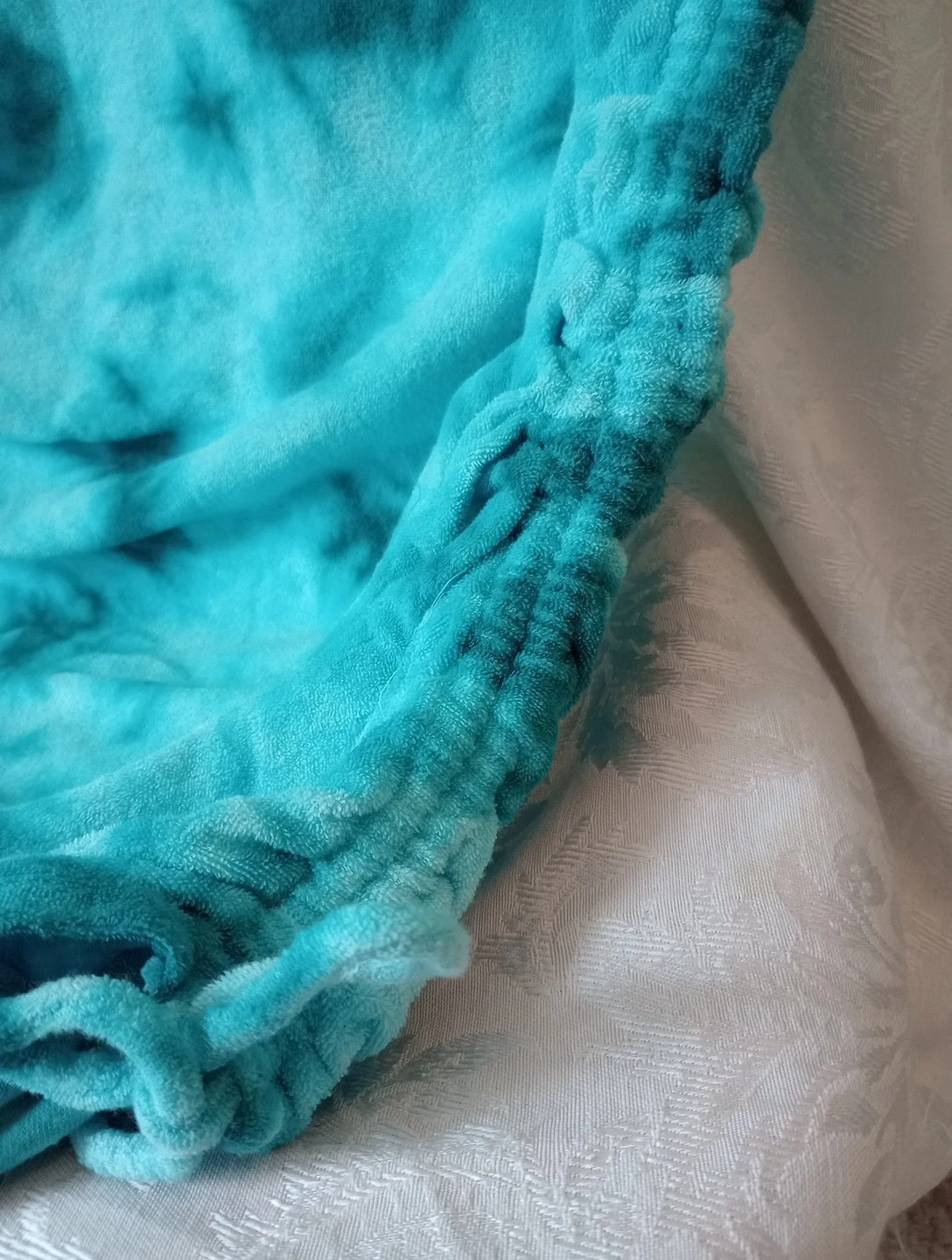 UNDERCOVER Abito ROSA Victoria's Secret Tie Dye Terry Panno Coulisse Laterale Copricostume Taglia L