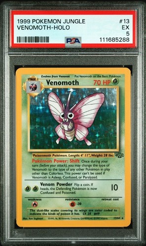 Venomoth (Unlimited) graded PSA 5 for sale on eBay