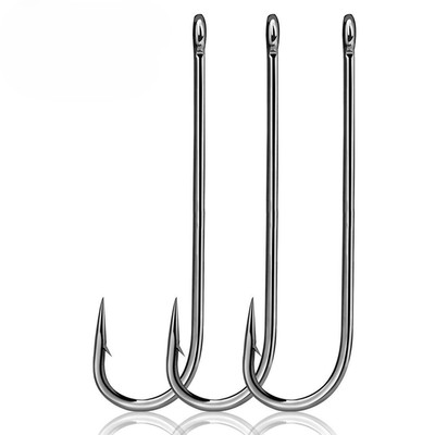 NEW Aberdeen Hooks Long Shank Light Wire Fishing Hook Live Bait Hook Freshwater