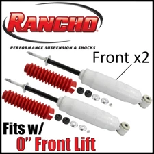 Rancho Front Gas Shock Absorbers PAIR fit 1980-1996 Ford F250 F350 RWD w/0" Lift