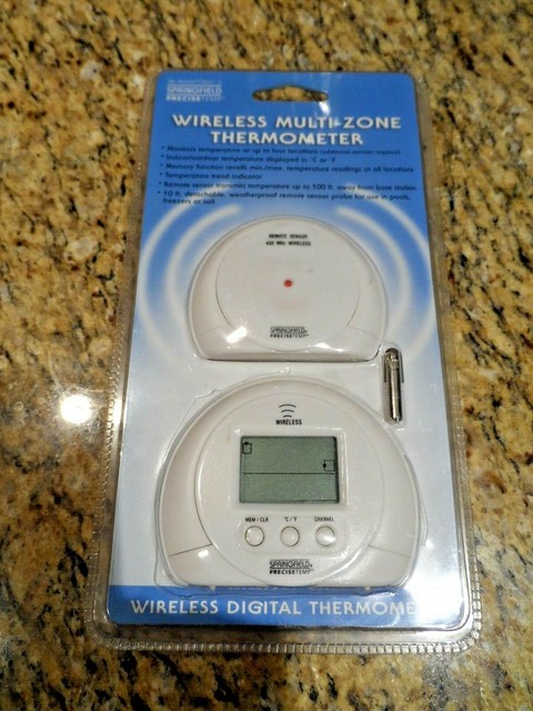 Springfield Multi Zone Wireless Thermometer Remote Sensor Outdoor Temp New For Sale Online