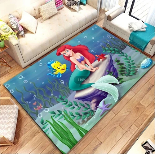 Alfombra 3D The Little Mermaid Arielle alfombra infantil alfombrilla de suelo alfombrilla de puerta - Imagen 4 de 17