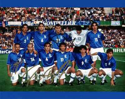 DI BIAGIO VIERI BAGGIO Autographed Photo Signed Photo Autograph Soccer