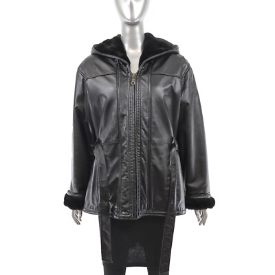 ジャケット・アウター Luv Maison fur hooded leather jacket Luv Maison fur hooded leather jacket