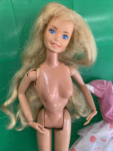 Vintage gepunktetes Kleid - Mattel 1979 Hips Twist Barbie Puppe Made In Taiwan f9 - Bild 13 von 17