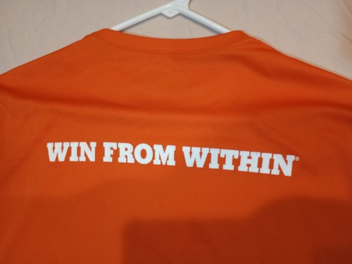 Gatorade G Logo Performance Shirt Medium Orange A4 Win From Within Sports Drink - Picture 9 of 9