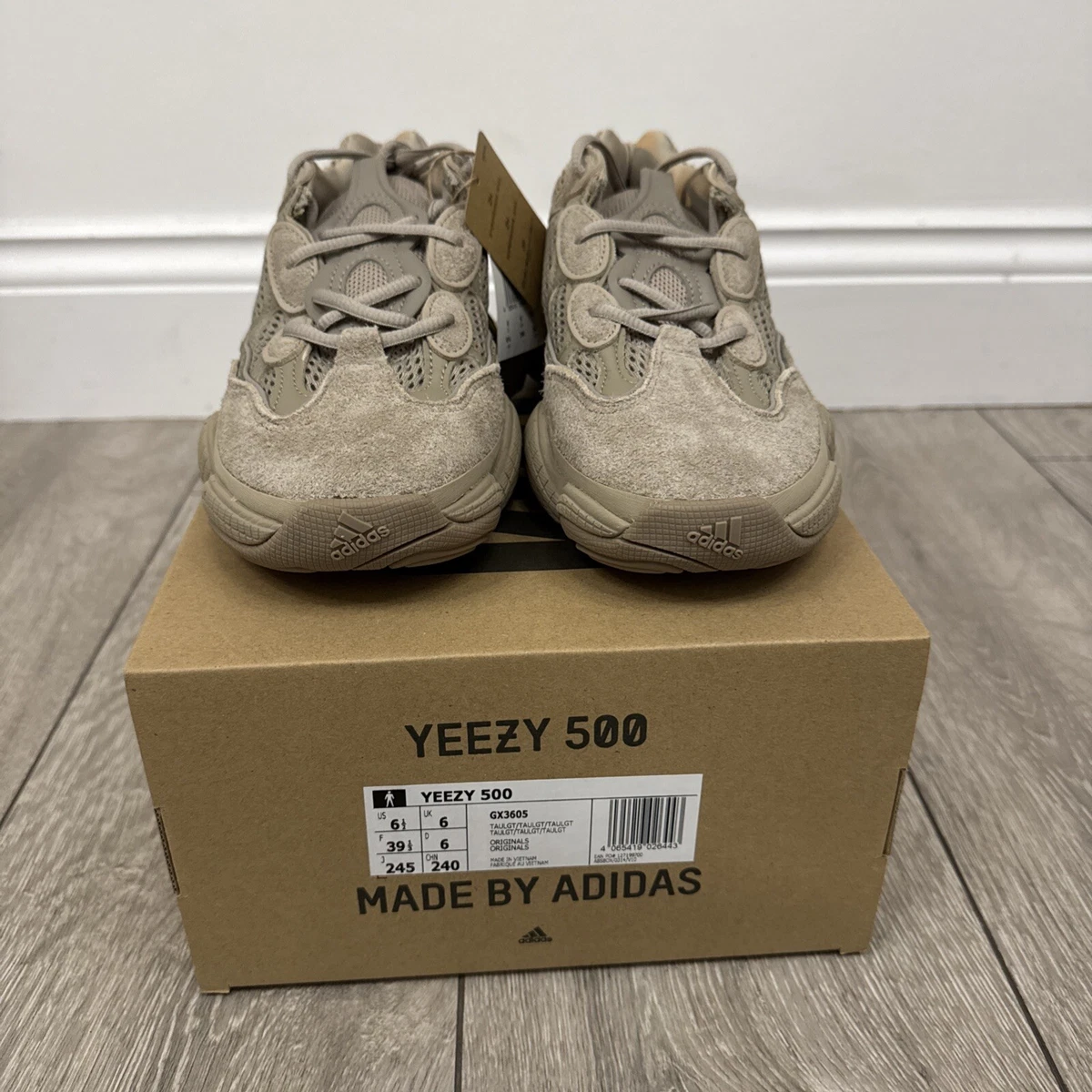 adidas gazelle silver green womens ADIDAS YEEZY 500 Light Taupe Sneakers UK 10 US 10.5 NEW main image 0