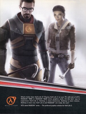 Half Life 2 ATI Radeon 9800 Graphics Card PC Game Promo Ad Art Print Wall Poster