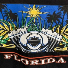 Harley Davidson Men 2x Black Short Sleeve T-Shirt Made in USA Biker Motorcycle