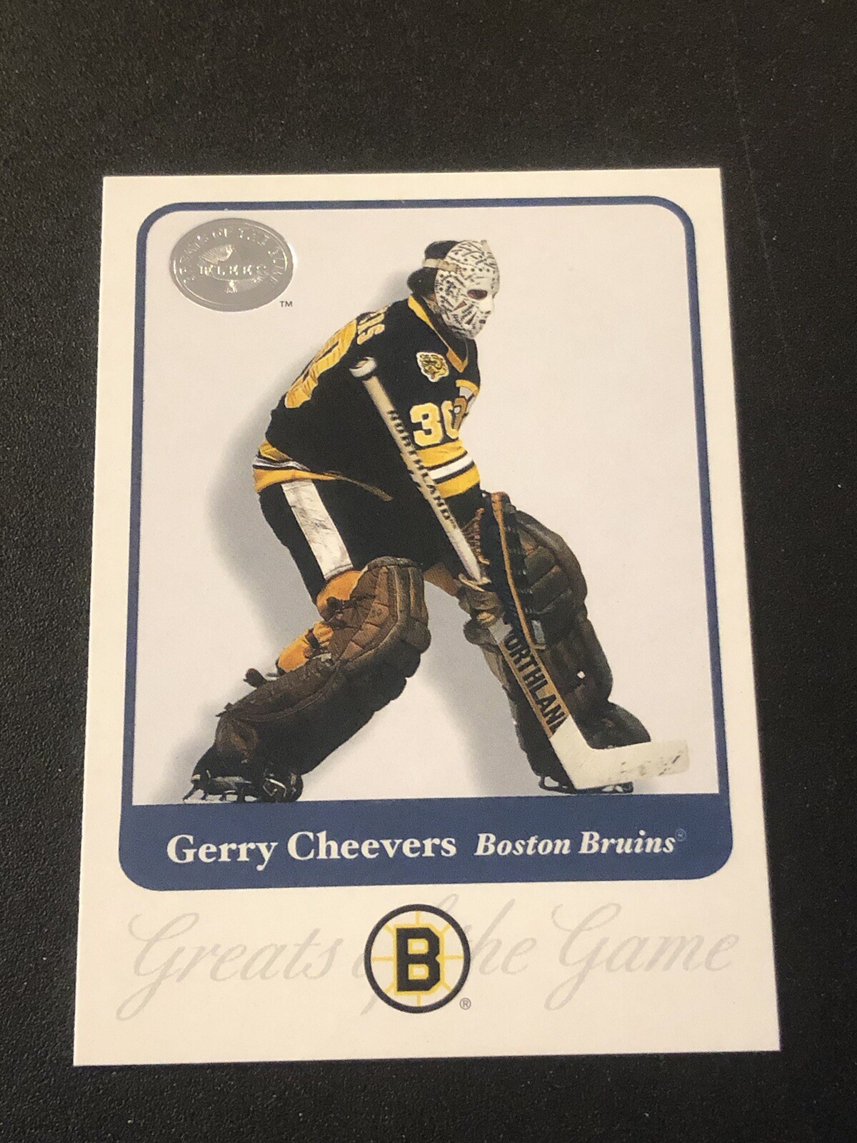 2001-02 Fleer Greats of the Game Gerry Cheevers #60 HOF
