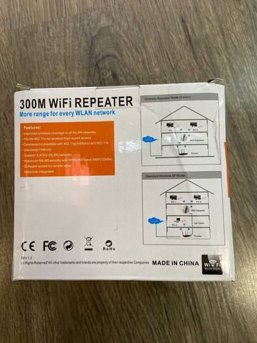 300M WiFi Extender Ripetitore Wireless Booster Segnale - Nuovo Scatola Aperta - Foto 3 di 5