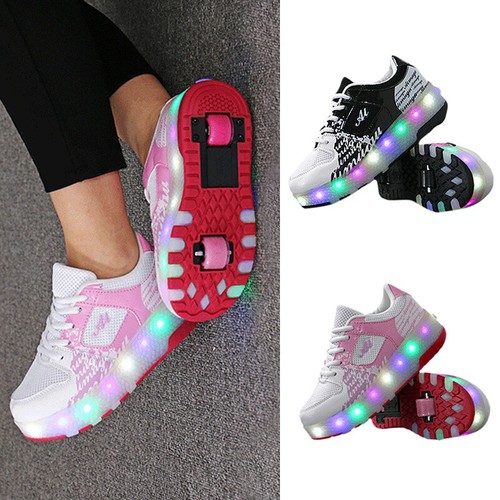 light up wheel trainers