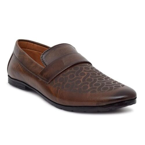New Comfort Men's Brown Synthetic Loafer Sandals Ethnic Style Lofer For Men's - Afbeelding 1 van 3