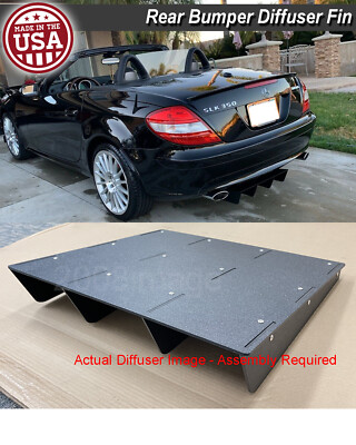 Rear Bumper Spoiler Diffuser Splitter Shark Fin Winglet For 2004-2010 SLK R171