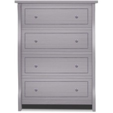 Babybed met Commode en Ladekast Grijs - close-up view