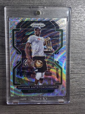Giannis Antetokounmpo RARE WAVE REFRACTOR INVESTMENT CARD PANINI PRIZM MVP  MINT | eBay