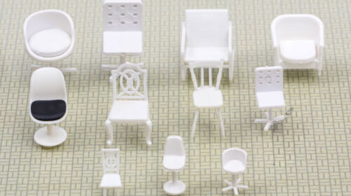 3PC HO/OO 1:25 Scale Assembled Chairs Miniatures Sand Table 3D Printing Model - Afbeelding 1 van 15