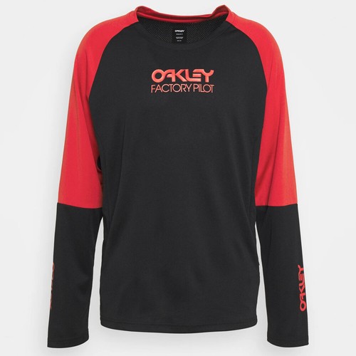 OAKLEY SWITCHBACK TRAIL PILOT TEE T-SHIRT Erwachsene Motocross MX MTB BMX - SCHWARZ ROT