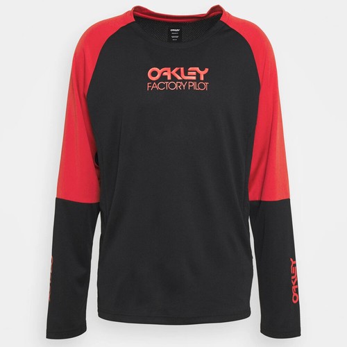 Oakley Switchback Trail Pilote T-Shirt Adulte Motocross MX MTB BMX - Noir Rouge - Afbeelding 1 van 4