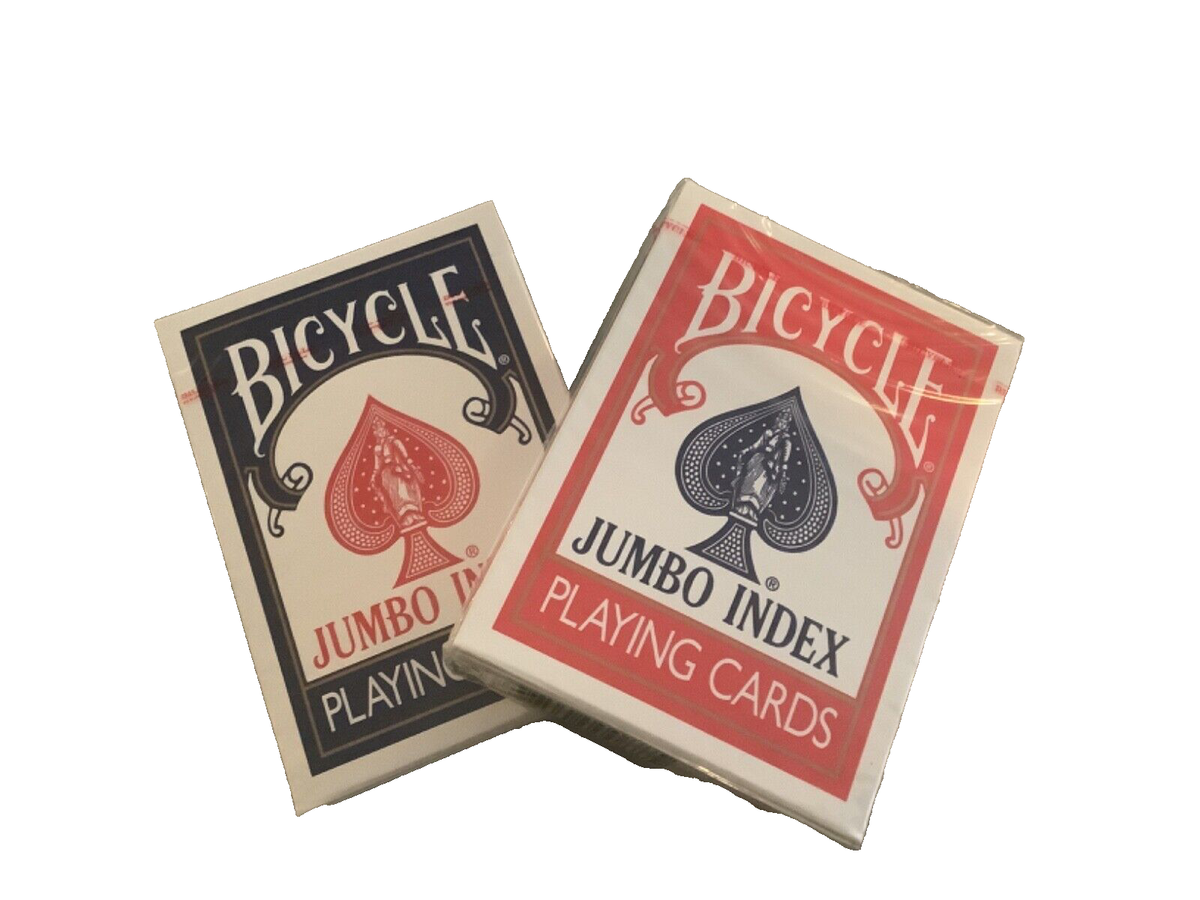 OHIO MADE 2 Deck Set Bicycle 808 JUMBO INDEX RIDER BACK BOX Poker