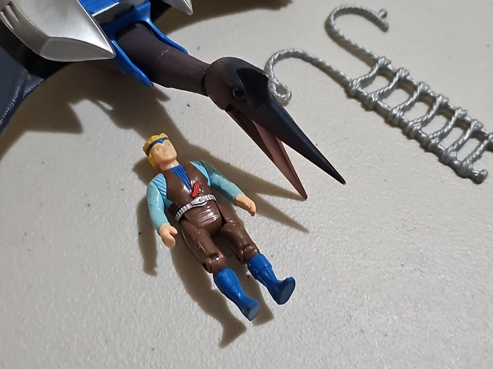 Figura de colección 1987 Dino Riders QUETZALCOATLUS con Youngstar y accesorios  Foto 3 de 4