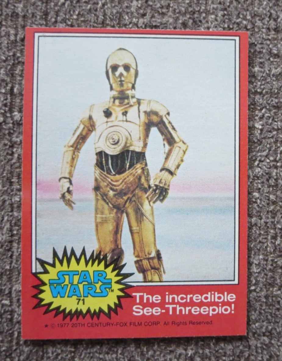 1977 TOPPS Red STAR WARS #71 C-3PO Card NM | eBay