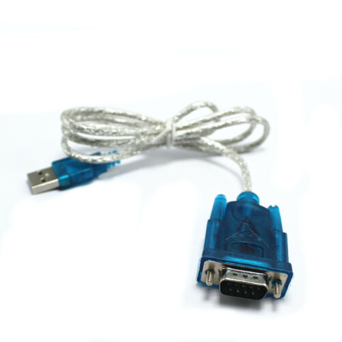 3Ft Translucent USB 2.0 to DB9 RS232 Serial Converter 9 Pin Adapter Cable PDA - Afbeelding 1 van 3