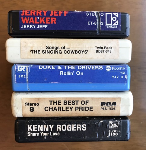 Lot 5 Country 8 Tracks Charley Pride Kenny Rogers Singing Cowboys Jerry Walker - Picture 2 of 14
