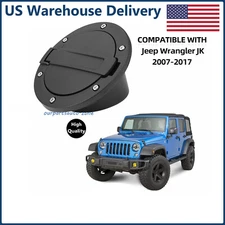 Fuel Filler Door Cover Gas Cap Exterior Accessories Fits Jeep Wrangler JK2007-17