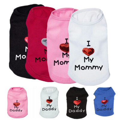 Hundeweste „I Love My Mommy“ – ärmellos, Für Kleine Hunde, Atmungsaktiv & Bequem