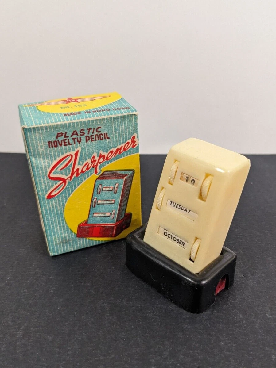 Vintage Plastic Novelty Pencil Sharpener in Original Box 50 s