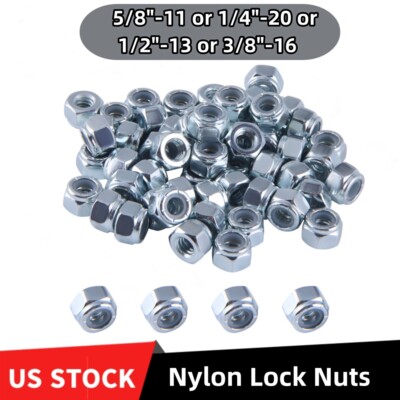 Multi-size  Nylon Insert Hex Lock Nuts Nylock Hex Self-Lock Nuts