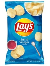 Lay's Salt and Vinegar Flavor Potato Snack Chips, 7.75