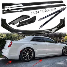 For Chrysler 300 SRT8 Front Bumper Lip Spoiler Splitter Side Skirt Rear Rod